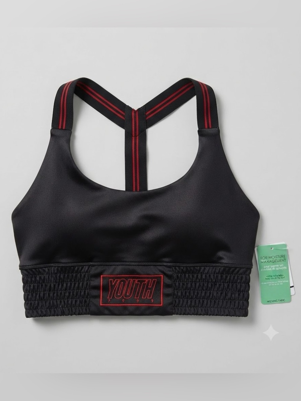 BNWT YOUTH 7999 red & black Sports bra